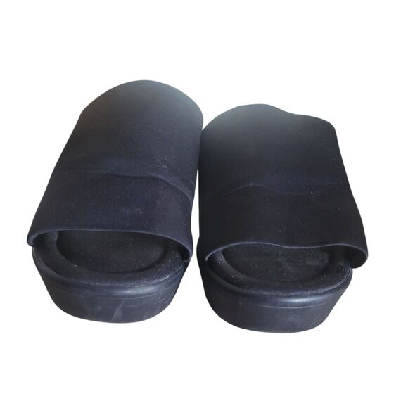Steven by Steve Madden Y2K Platform Slides Sandals Womens 8 - 8.5 Black Boho 90s - Picture 5 of 9